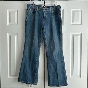 Tommy Hilfiger Jeans Women's Size 12 Regular Blue Low Rise Flare Denim